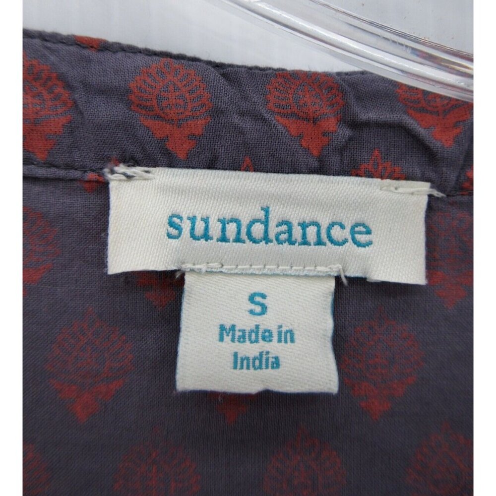 Sundance Top Small Button Down Blouse Floral Boho… - image 8